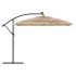Sombrilla de jardín con LEDs poste acero marrón 290x290x238