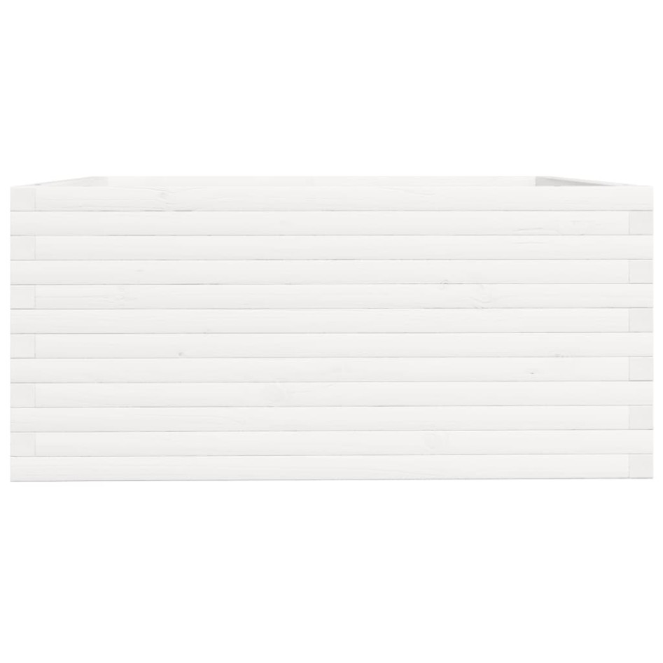Jardinera madera maciza de pino blanco 100x100x49,5