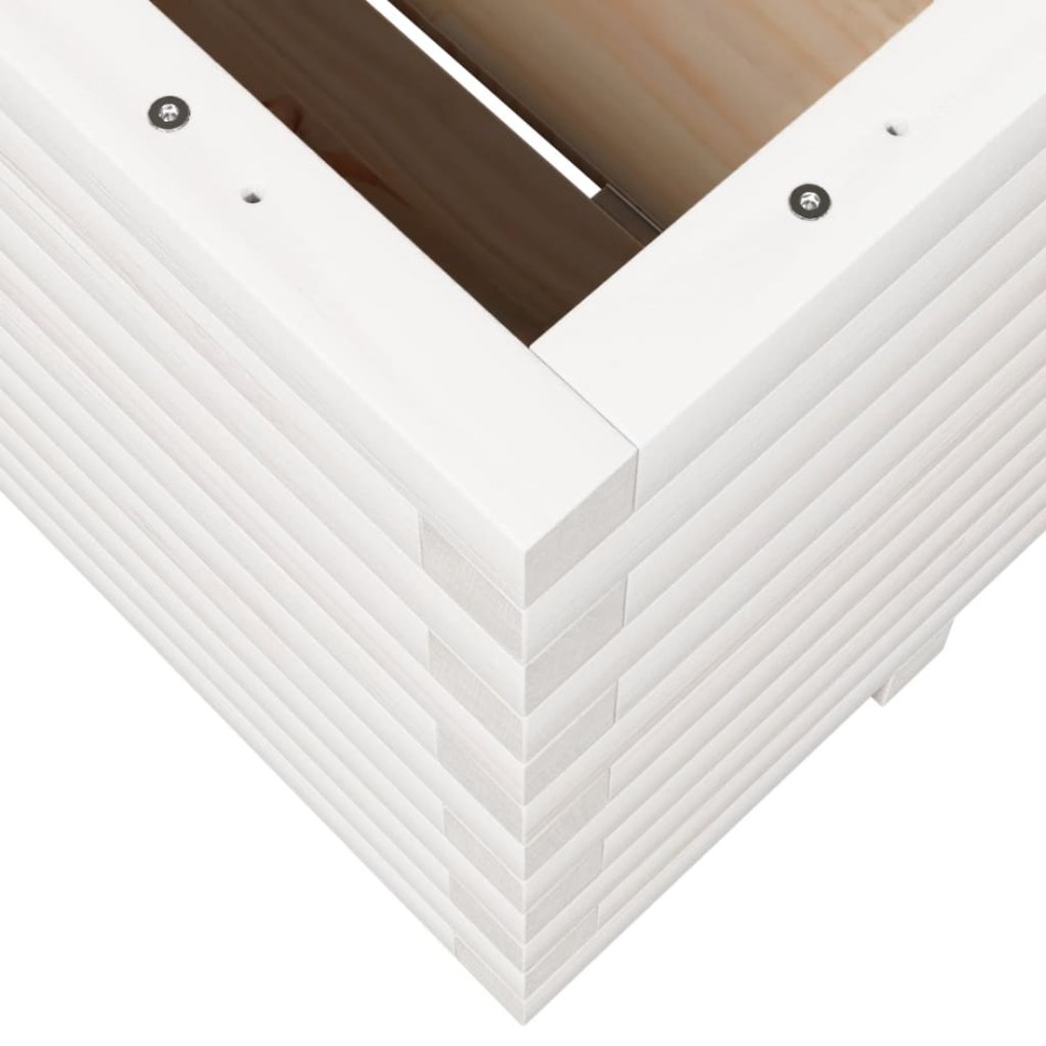 Jardinera madera maciza de pino blanco 100x100x49,5