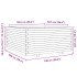 Jardinera madera maciza de pino blanco 100x100x49,5