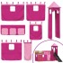 Litera con tobogán y cortinas rosa 90x200