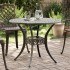 Mesa de jardín aluminio fundido bronce Ø90x75