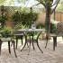 Mesa de jardín aluminio fundido bronce Ø90x75