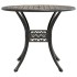 Mesa de jardín aluminio fundido bronce Ø90x75
