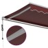 Toldo retráctil automático color burdeos 400x350