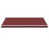 Toldo retráctil manual color burdeos 450x350