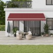 Toldo retráctil automático burdeos 500x350 cm