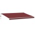 Toldo retráctil automático burdeos 500x350