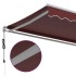 Toldo retráctil automático burdeos 500x350