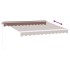 Toldo retráctil manual con luz LED marrón 300x250