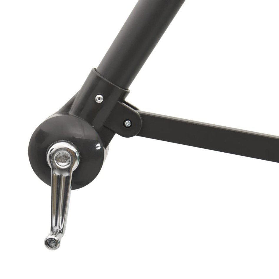 Sombrilla de jardín con poste de acero marrón 246x246x230