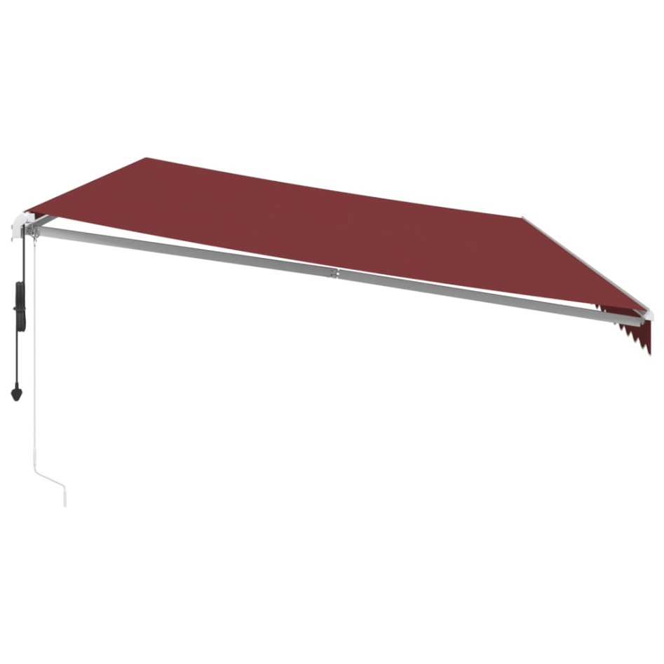 Toldo retráctil automático burdeos 600x300