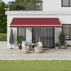 Toldo retráctil automático burdeos 500x300