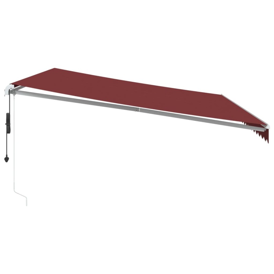 Toldo retráctil automático burdeos 500x300