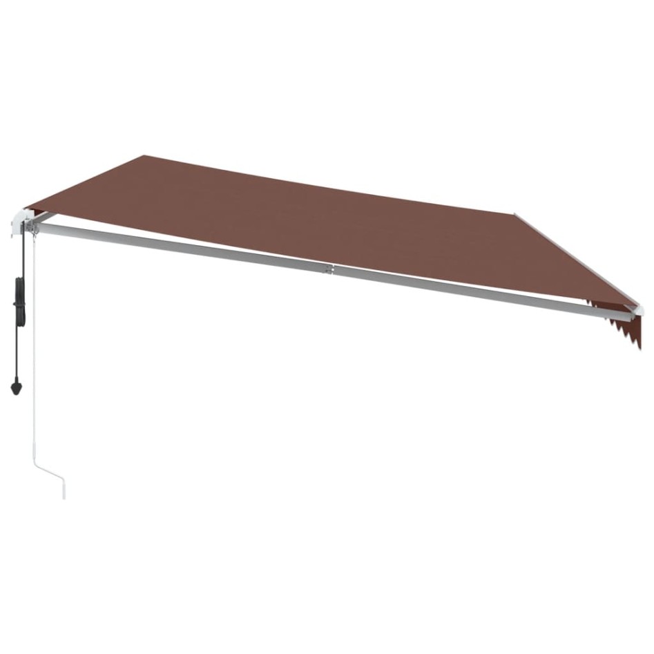 Toldo retráctil automático marrón 600x300