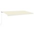 Toldo retráctil manual crema 600x350