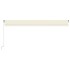 Toldo retráctil manual crema 600x350