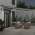 Toldo retráctil automático luz LED antracita y blanco