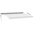 Toldo retráctil automático luz LED antracita y blanco