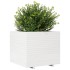 Jardinera de madera maciza de pino blanca 80x80x72