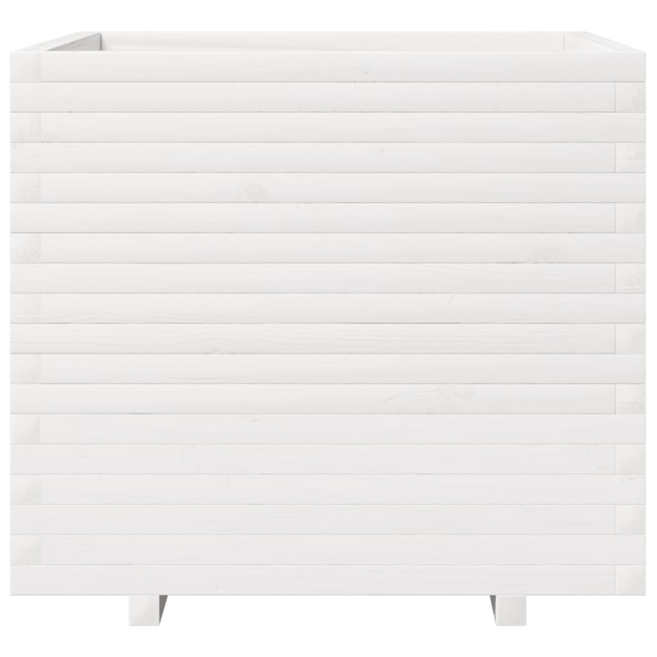 Jardinera de madera maciza de pino blanca 80x80x72