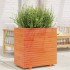Jardinera madera maciza de pino marrón cera 70x40x72