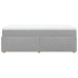 Cama box spring con colchón tela gris claro 90x200