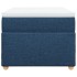 Cama box spring con colchón tela azul 90x200