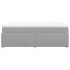 Cama box spring con colchón tela gris claro 120x200