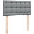 Cama box spring con colchón tela gris claro 90x200