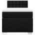 Cama box spring con colchón tela negro 90x200