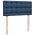 Cama box spring con colchón tela azul 90x200
