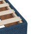 Cama box spring con colchón tela azul 90x200