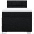 Cama box spring con colchón tela negro 100x200
