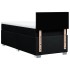 Cama box spring con colchón tela negro 100x200