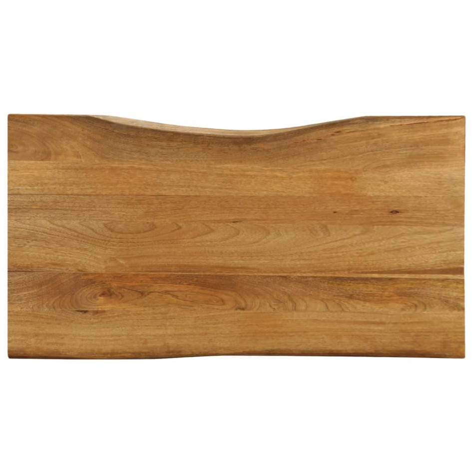 Tablero de mesa borde natural madera maciza mango 100x60x2,5