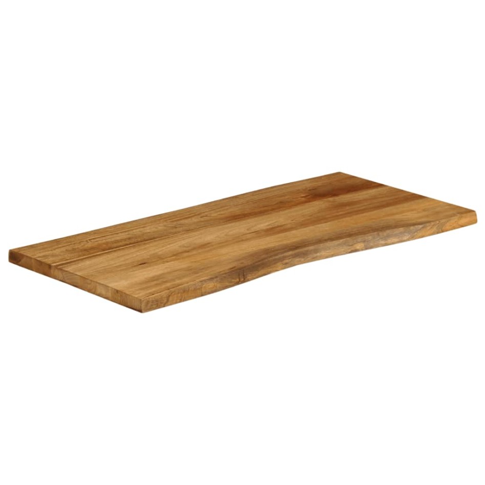 Tablero de mesa borde natural madera maciza mango 100x60x2,5