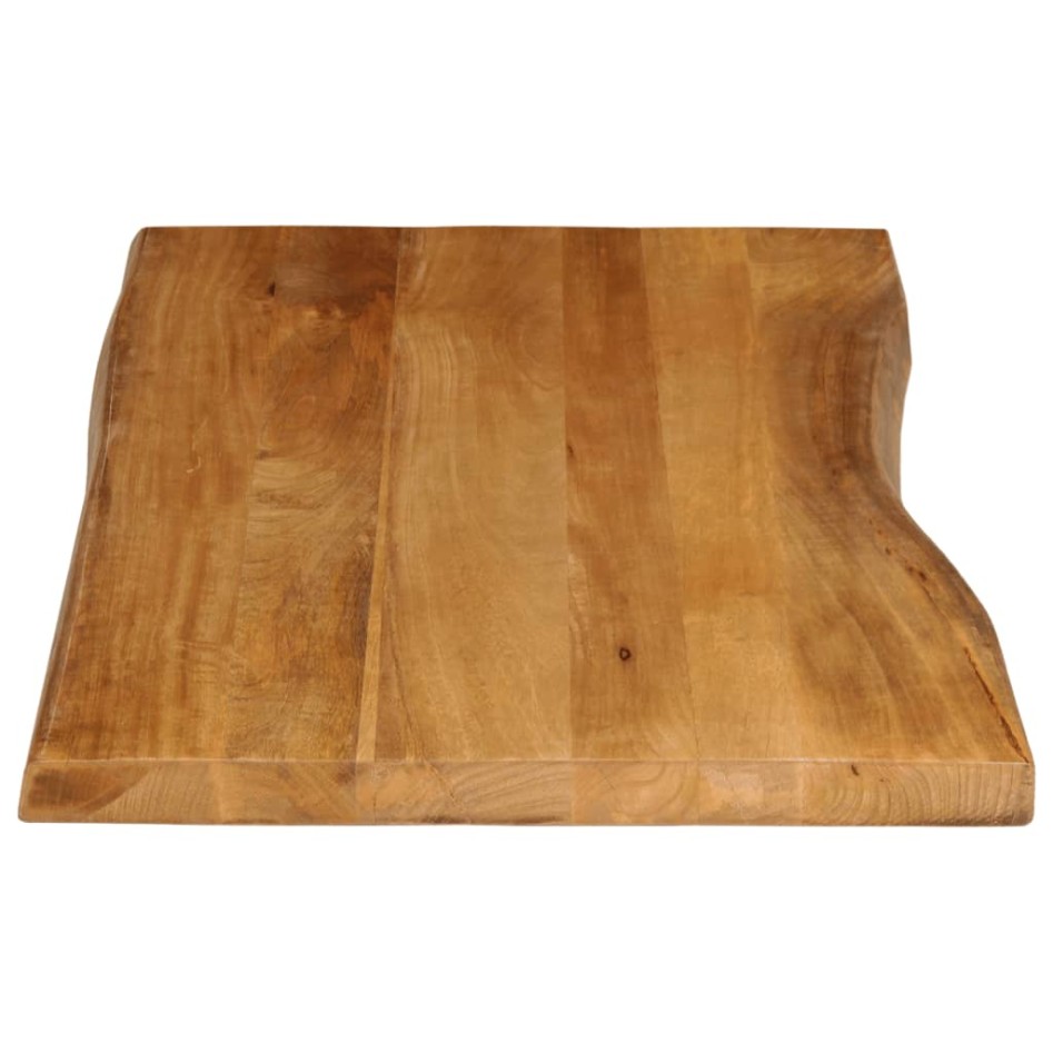 Tablero de mesa borde natural madera maciza mango 100x60x2,5