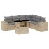 Set sofás de jardín 7 piezas y cojines ratán sintético