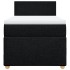 Cama box spring con colchón tela negro 90x190
