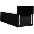 Cama box spring con colchón tela negro 90x190