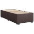 Cama box spring con colchón tela marrón oscuro 90x200