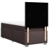 Cama box spring con colchón tela marrón oscuro 90x200