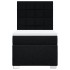 Cama box spring con colchón tela negro 90x200
