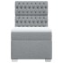 Cama box spring con colchón tela gris claro 90x200