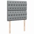 Cama box spring con colchón tela gris claro 90x200