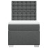 Cama box spring con colchón tela gris oscuro 90x200