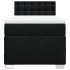 Cama box spring con colchón tela negro 90x200
