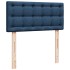 Cama box spring con colchón tela azul 90x200