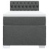 Cama box spring con colchón tela gris oscuro 90x190